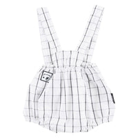 Loud White Grid Suspender Bloomers