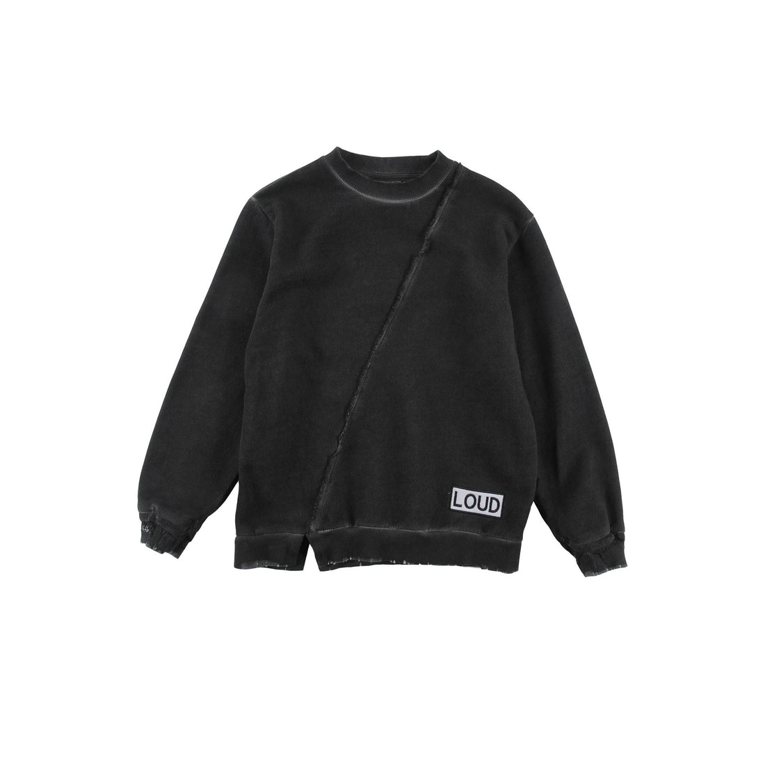 Loud Black Asymmetric Cut Sweatshirt