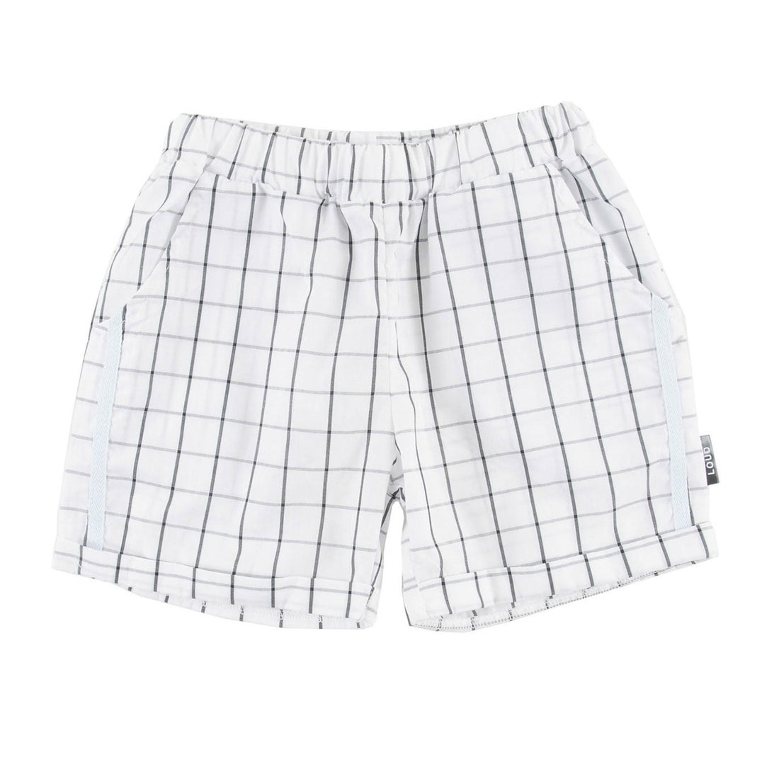 Loud White Grid Power Shorts