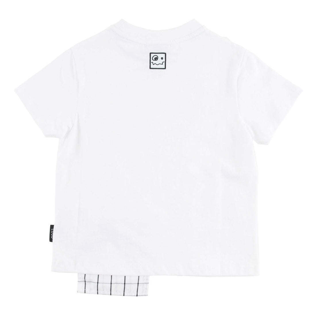Loud White Grid Contrast Pocket T-Shirt