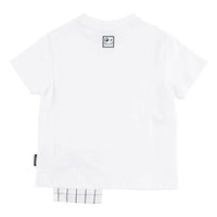 Loud White Grid Contrast Pocket T-Shirt