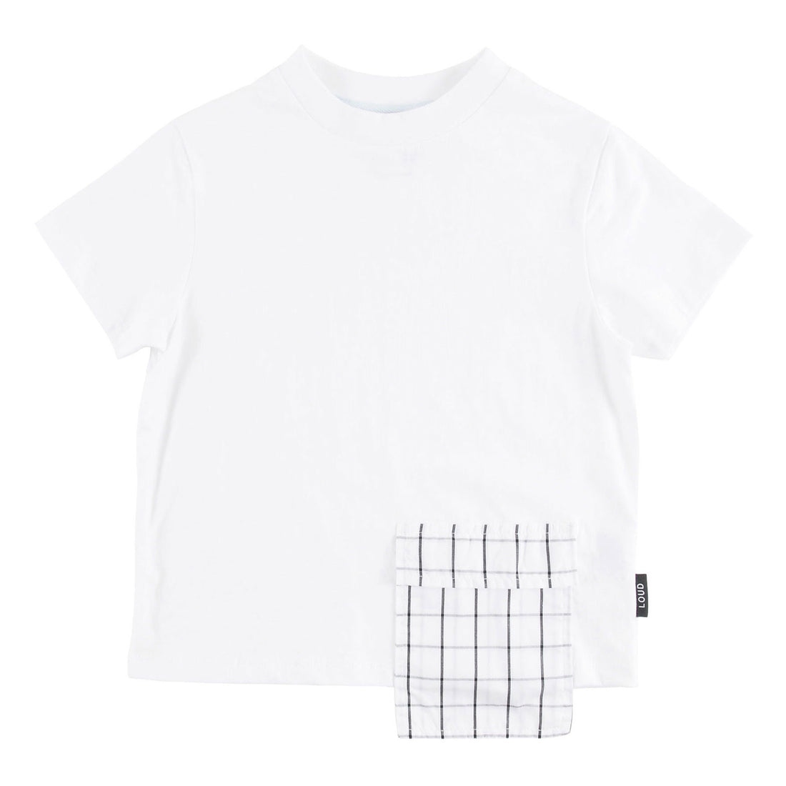 Loud White Grid Contrast Pocket T-Shirt