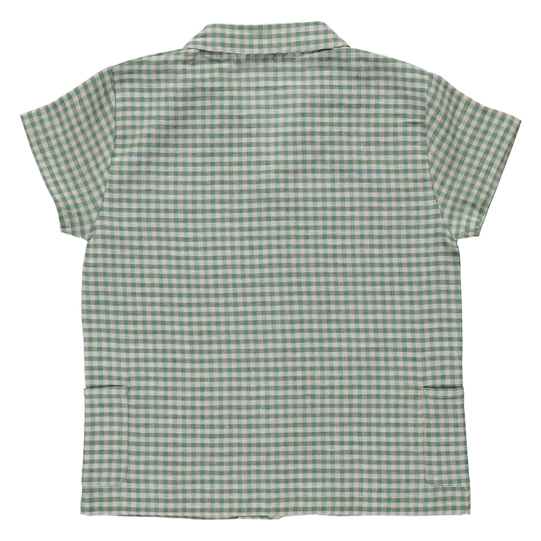 Bebe Organic Green Gingham Uma Shirt