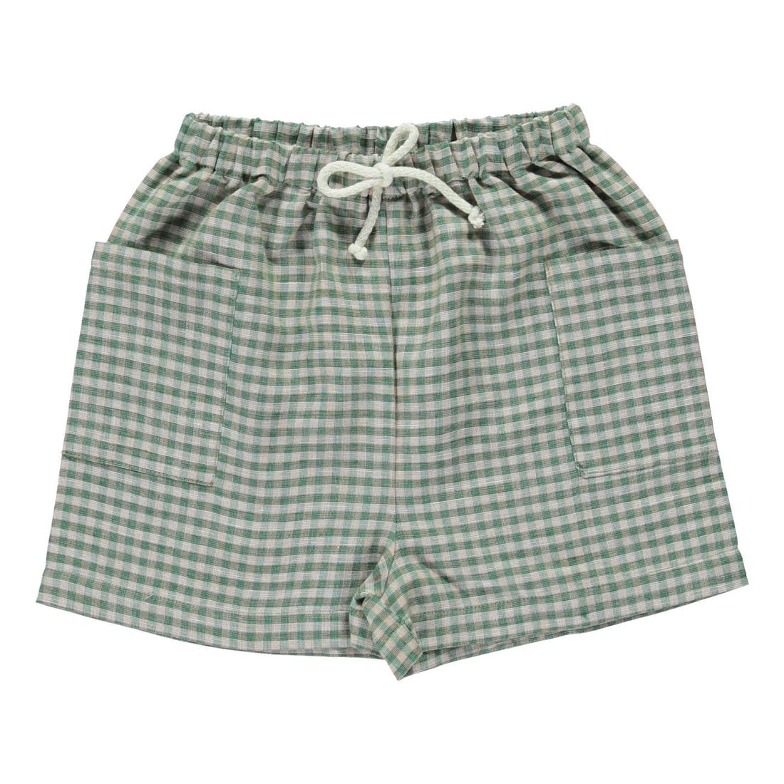 Bebe Organic Green Gingham Uma Shorts