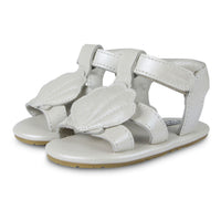 Donsje Off White Metallic Scallop Baby Sandals