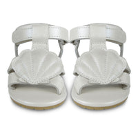 Donsje Off White Metallic Scallop Baby Sandals