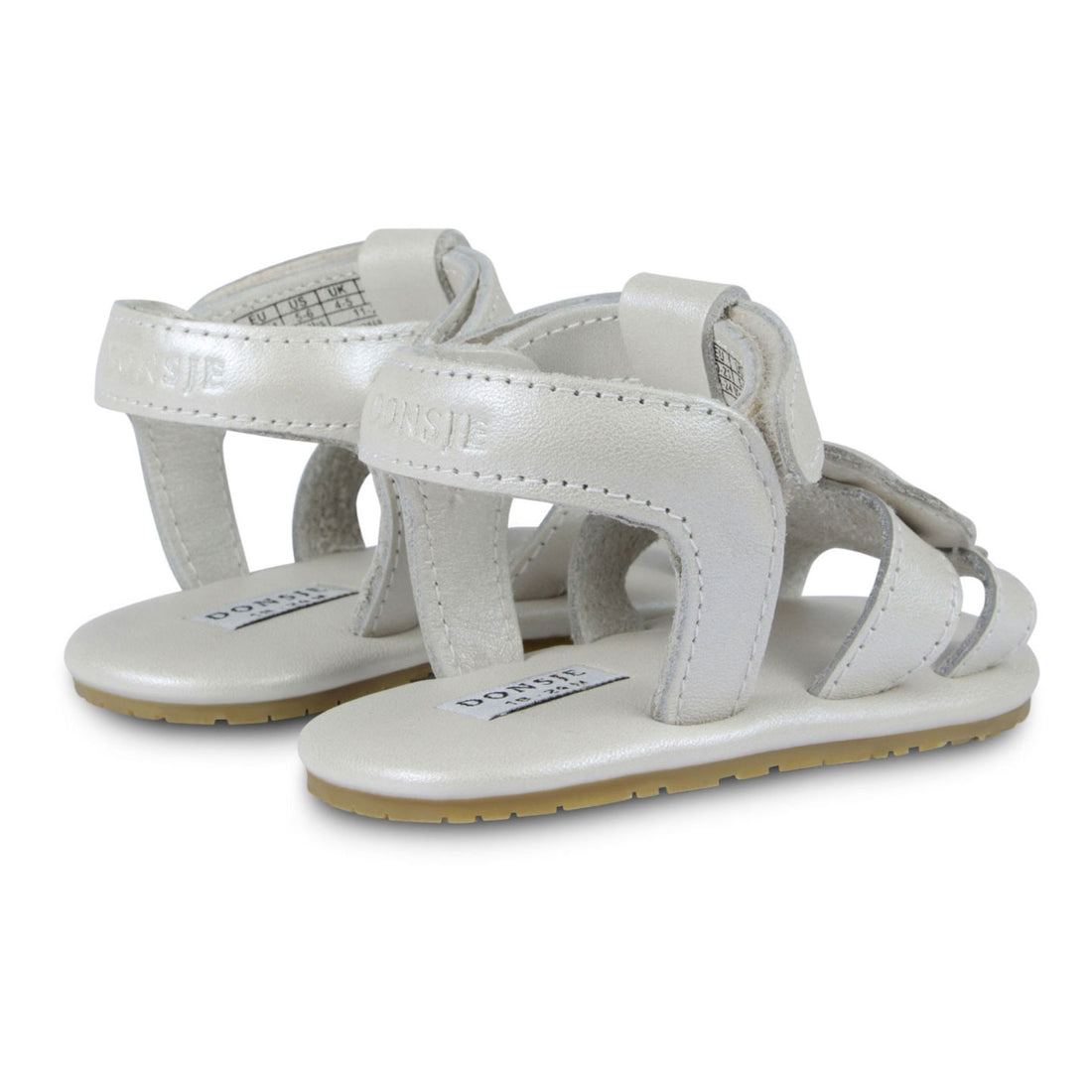 Donsje Off White Metallic Scallop Baby Sandals