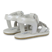 Donsje Off White Metallic Scallop Baby Sandals