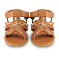 Donsje Toast Grain Leather Starfish Baby Sandals