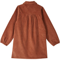 Emile et Ida Mahogany Velvet Collar Dress
