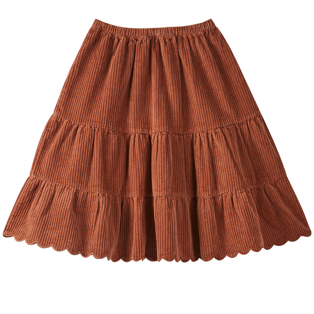 Emile et Ida Mahogany Tiered Skirt