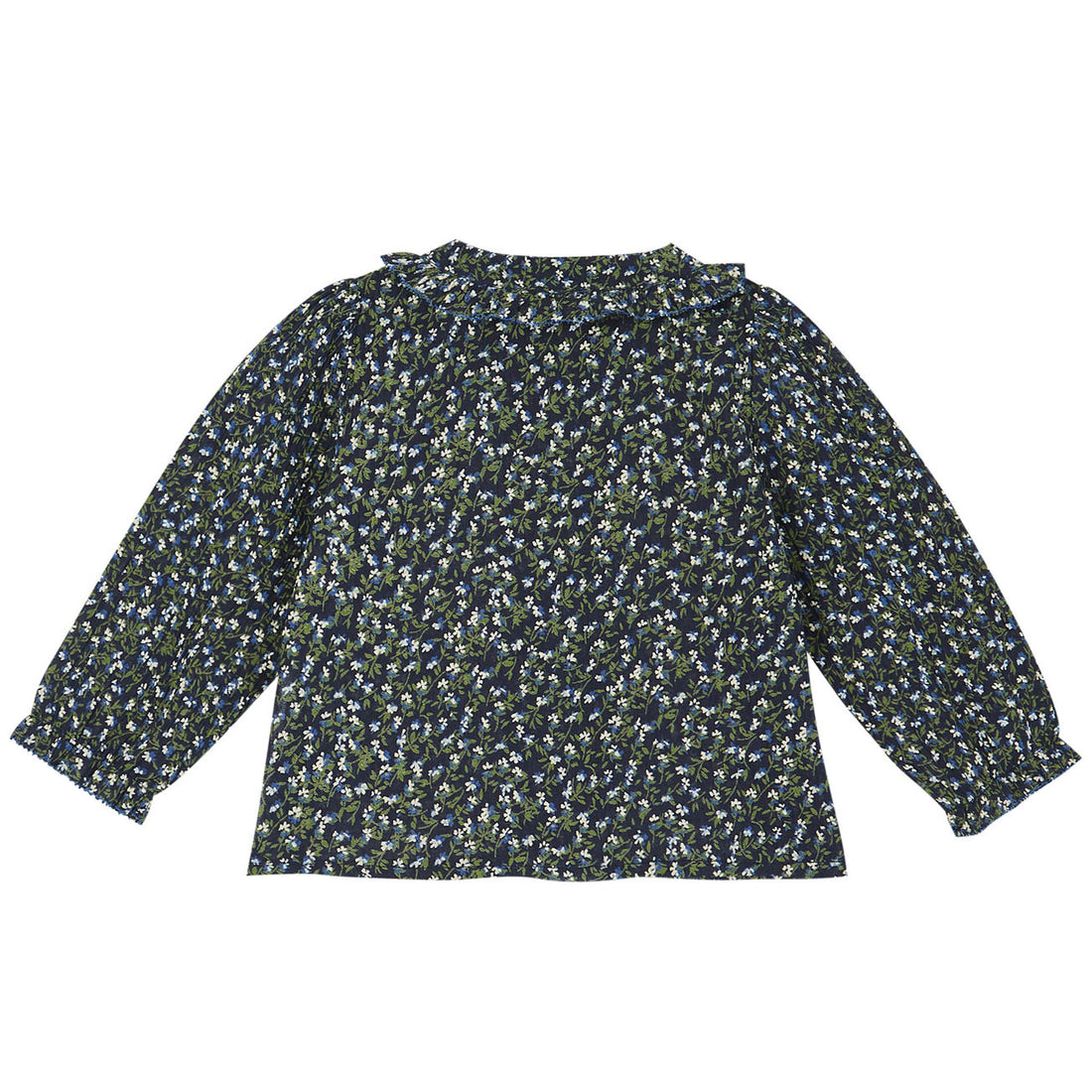 Emile et Ida Blue Garden Baby Blouse