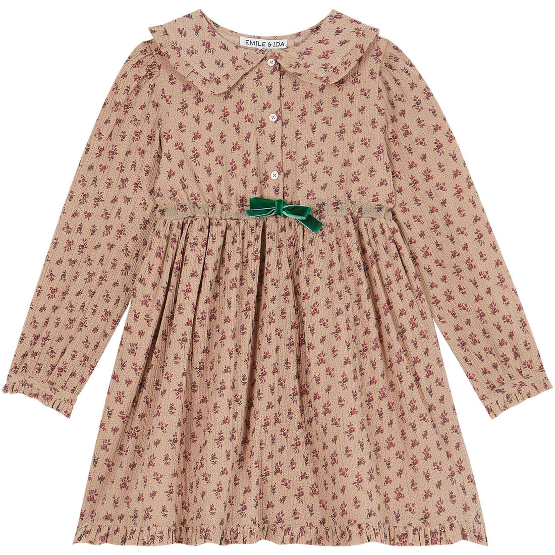 Emile et Ida Pink Floral Print Collar Dress
