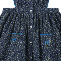 Emile et Ida Blue Floral Apron Dress