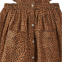 Emile et Ida Leo Caramel Velvet Apron Dress