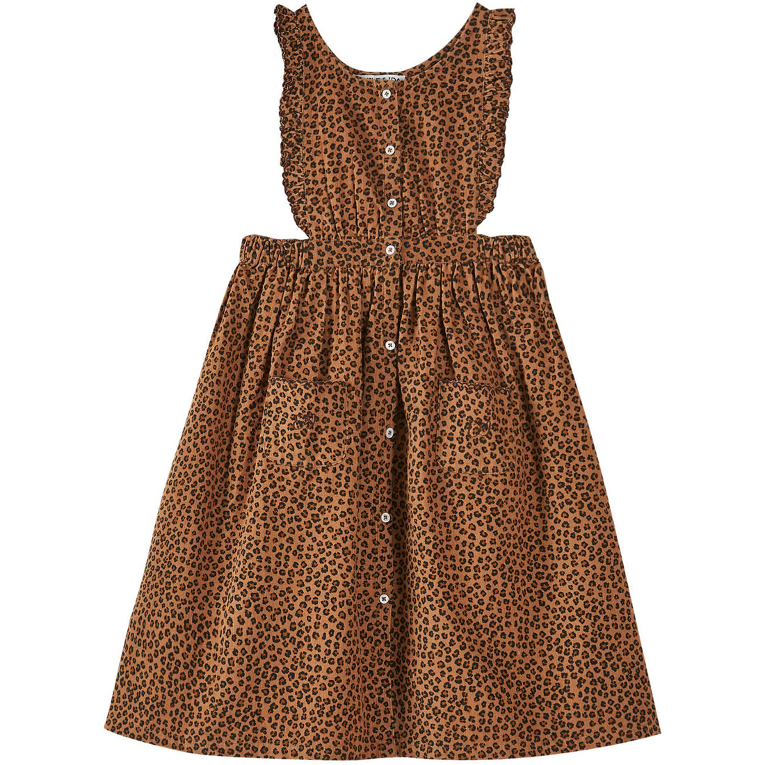 Emile et Ida Leo Caramel Velvet Apron Dress