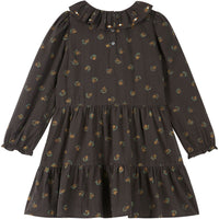 Emile et Ida Black Groseille Tiered Dress