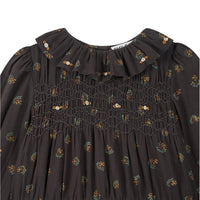 Emile et Ida Black Groseille Tiered Dress