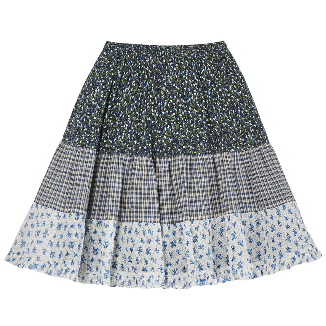 Emile et Ida Patchwork Long Skirt