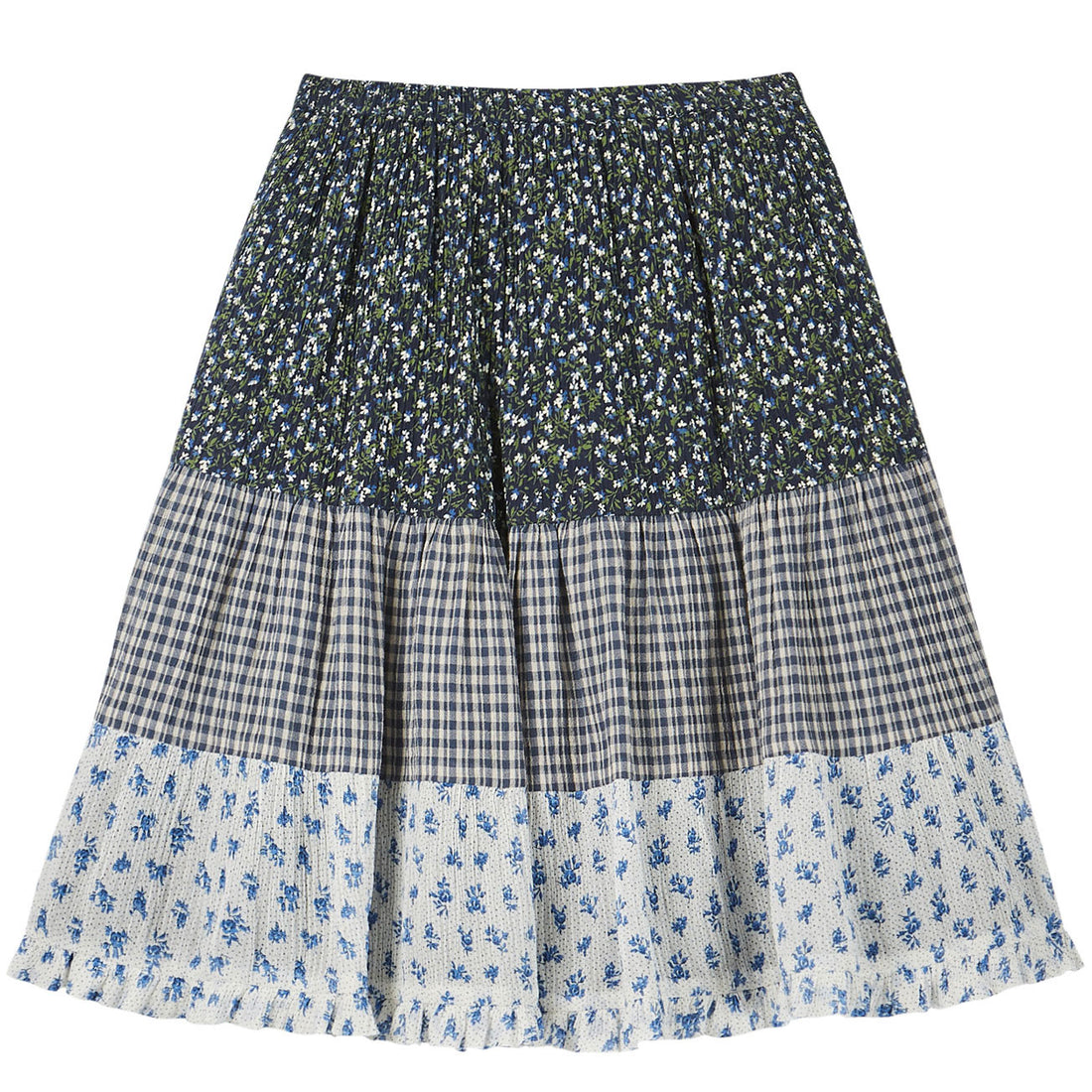 Emile et Ida Patchwork Long Skirt