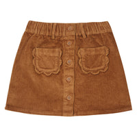 Emile et Ida Walnut Velvet Flower Pocket Skirt