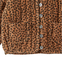 Emile et Ida Leo Caramel Quilted Baby Jacket