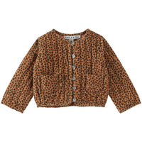 Emile et Ida Leo Caramel Quilted Baby Jacket