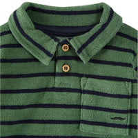 Emile et Ida Green Striped Terry Polo