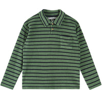 Emile et Ida Green Striped Terry Polo