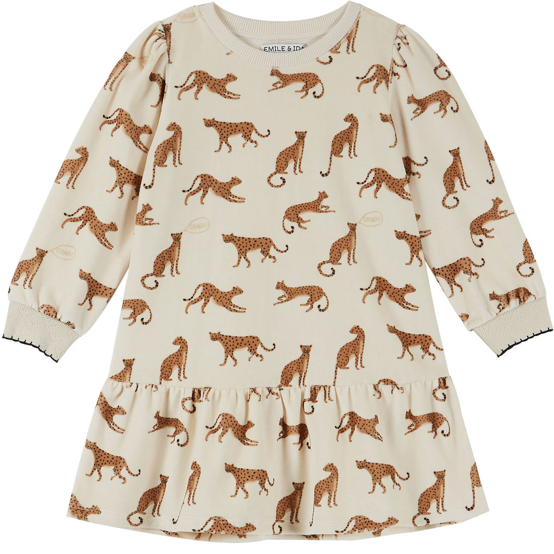Emile et Ida Porcelaine Leopard Velvet Dress