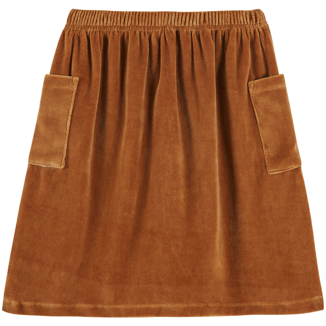 Emile et Ida Walnut Plain Velvet Skirt