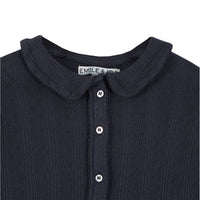 Emile et Ida Bitume Opened Long Sleeve Collar Tee