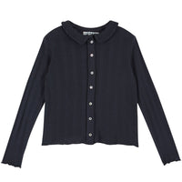 Emile et Ida Bitume Opened Long Sleeve Collar Tee