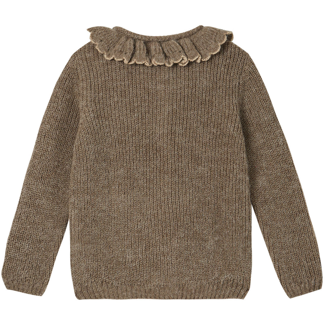 Emile et Ida Brown Gold Edge Collar Cardigan