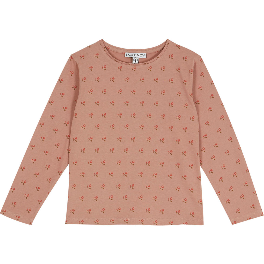 Emile et Ida Terracotta Azalee Long Sleeve Tee