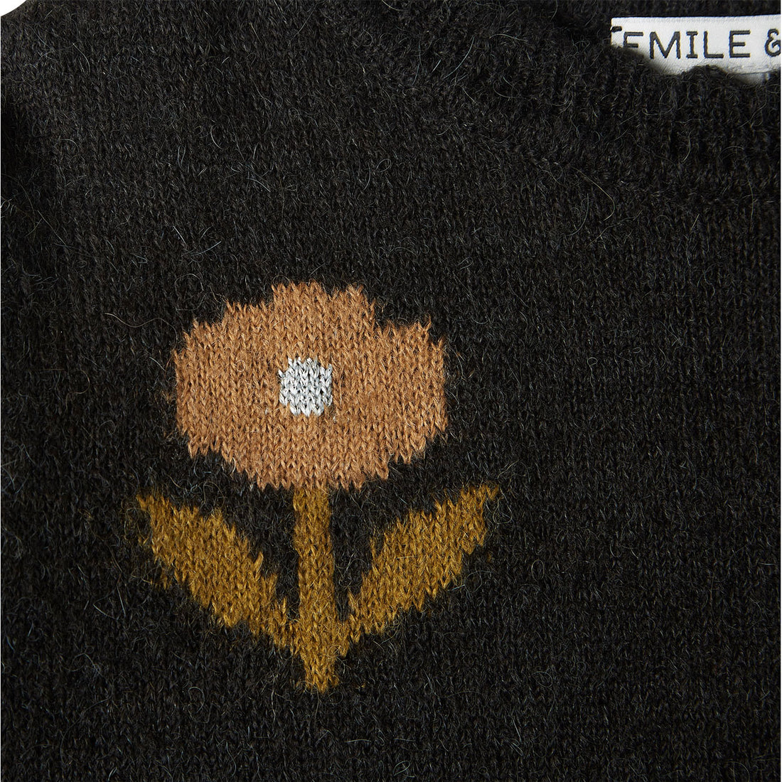 Emile et Ida Bitume Jacquard Flowers Pullover