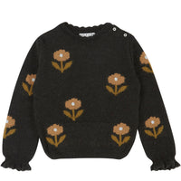 Emile et Ida Bitume Jacquard Flowers Pullover