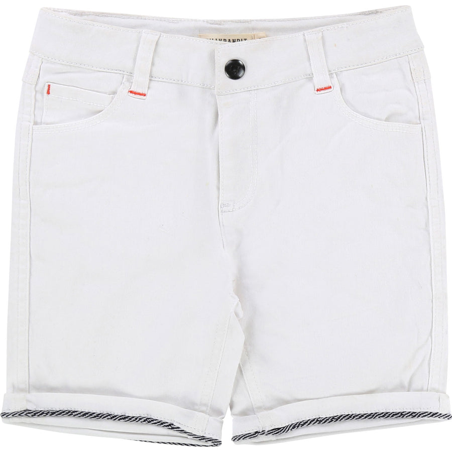 Billybandit White Twill Shorts