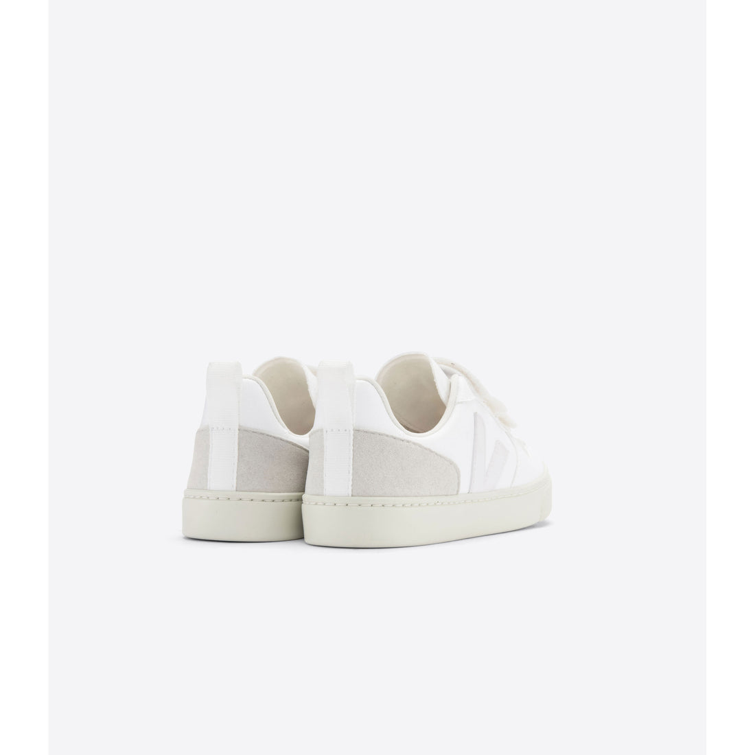 Veja White Natural Small V10 Velcro Sneakers