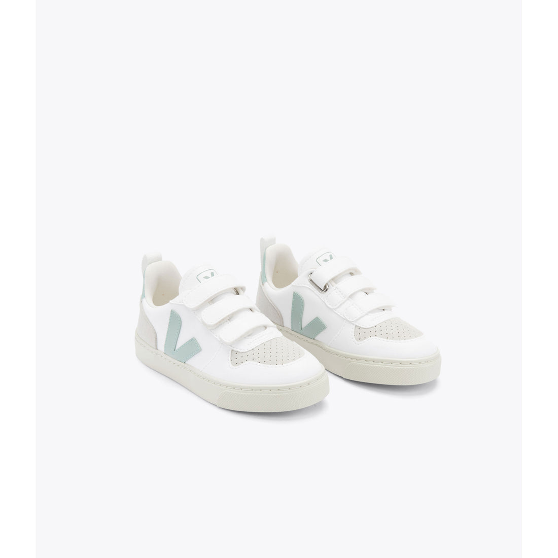 Veja White Matcha Small V10 Velcro Sneakers
