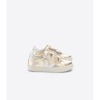 Veja Platine White Small Esplar Velcro Sneakers