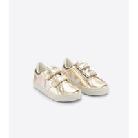 Veja Platine White Small Esplar Velcro Sneakers