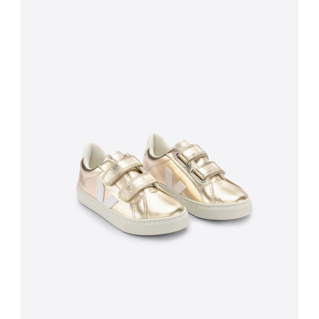 Veja Platine White Small Velcro Sneakers