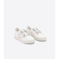Veja Extra White Petal Silver Small Esplar Velcro Sneakers