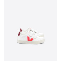 Veja Extra White Rose Fluo Marsala Small Esplar Sneakers