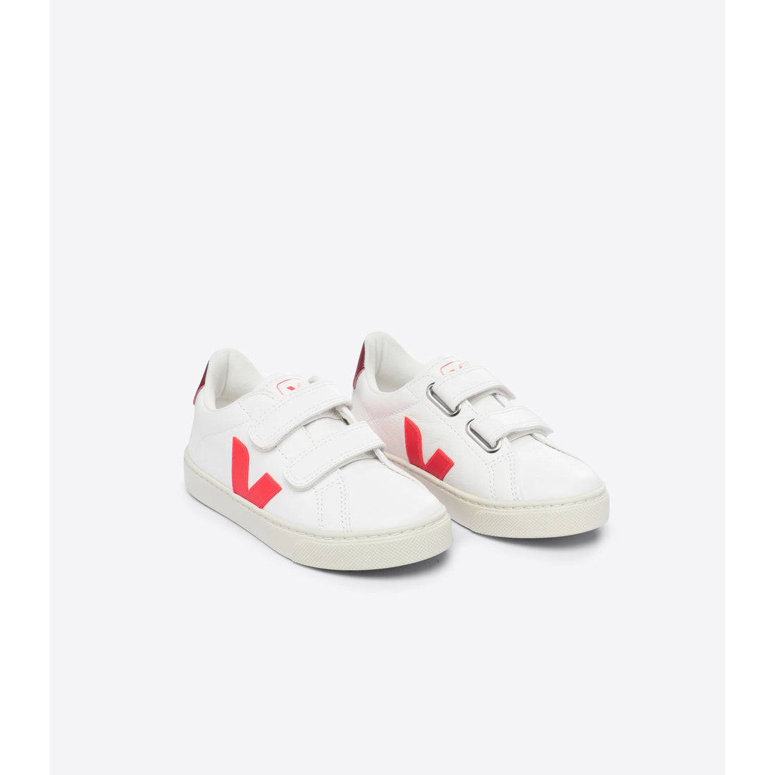Veja Extra White Rose Fluo Marsala Small Esplar Sneakers