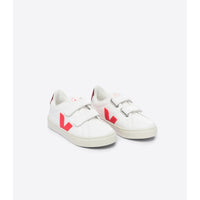 Veja Extra White Rose Fluo Marsala Small Esplar Sneakers