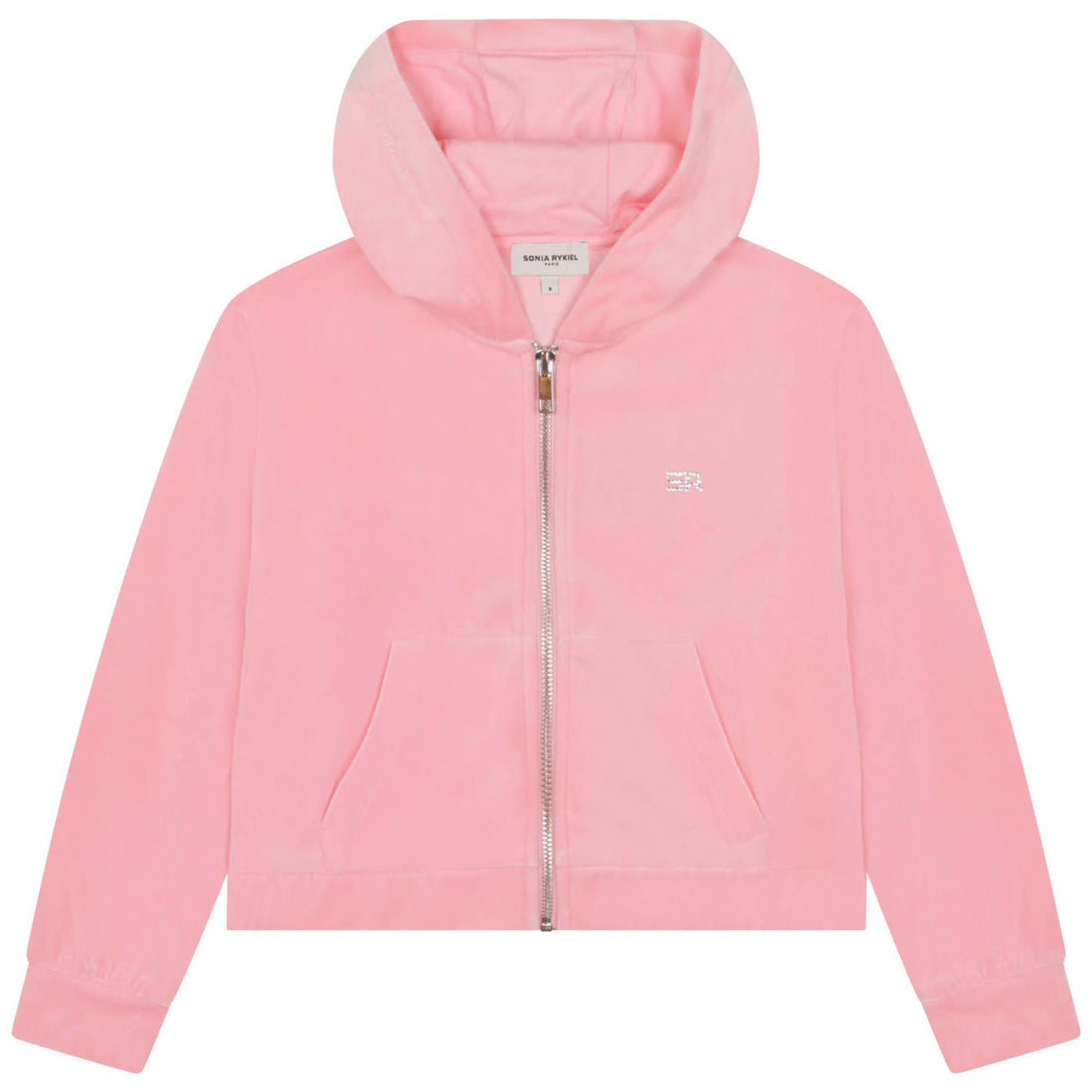 Sonia Rykiel Washed Pink Velvet Zip Up