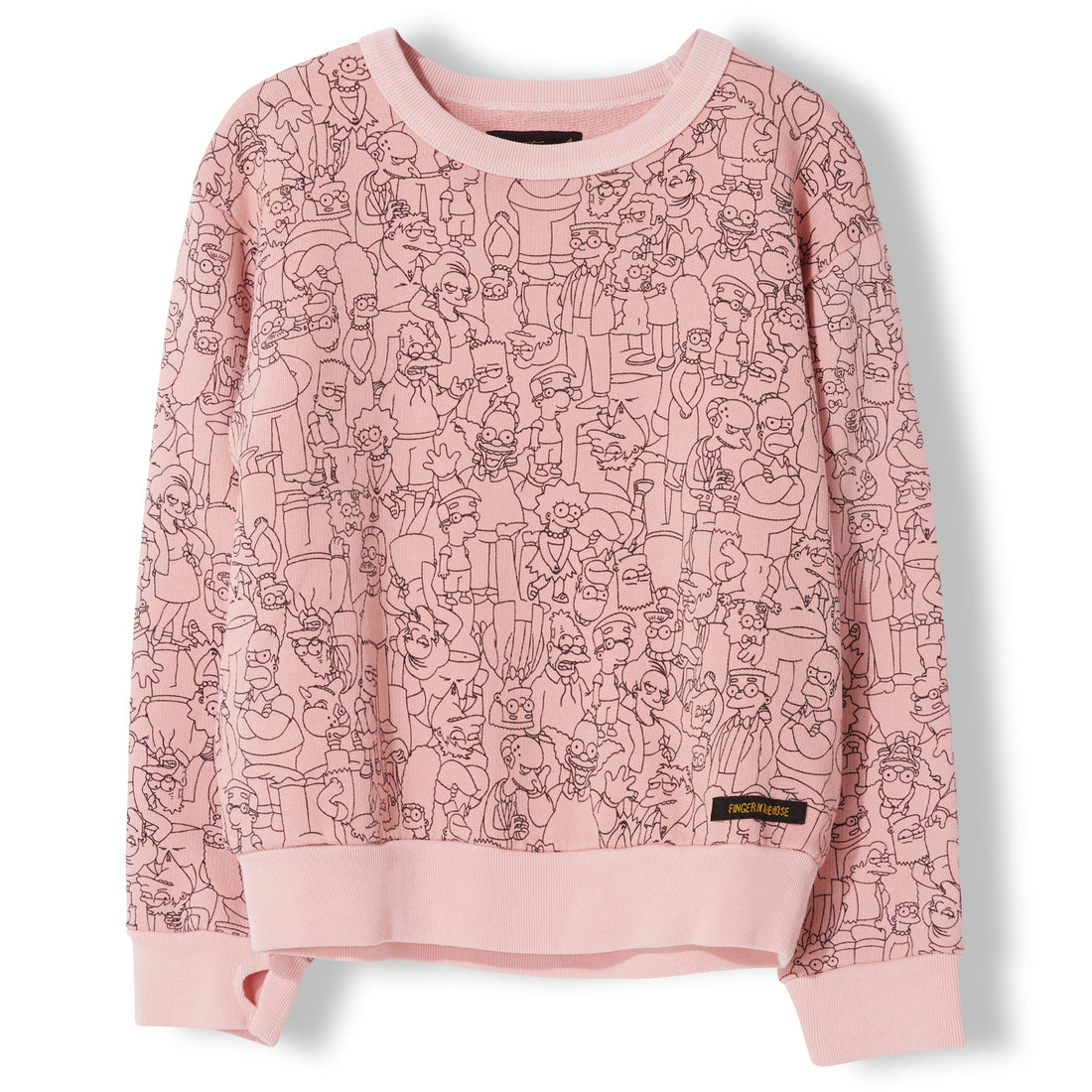 Finger in the Nose Milky Pink Simpsons Sweatshirt