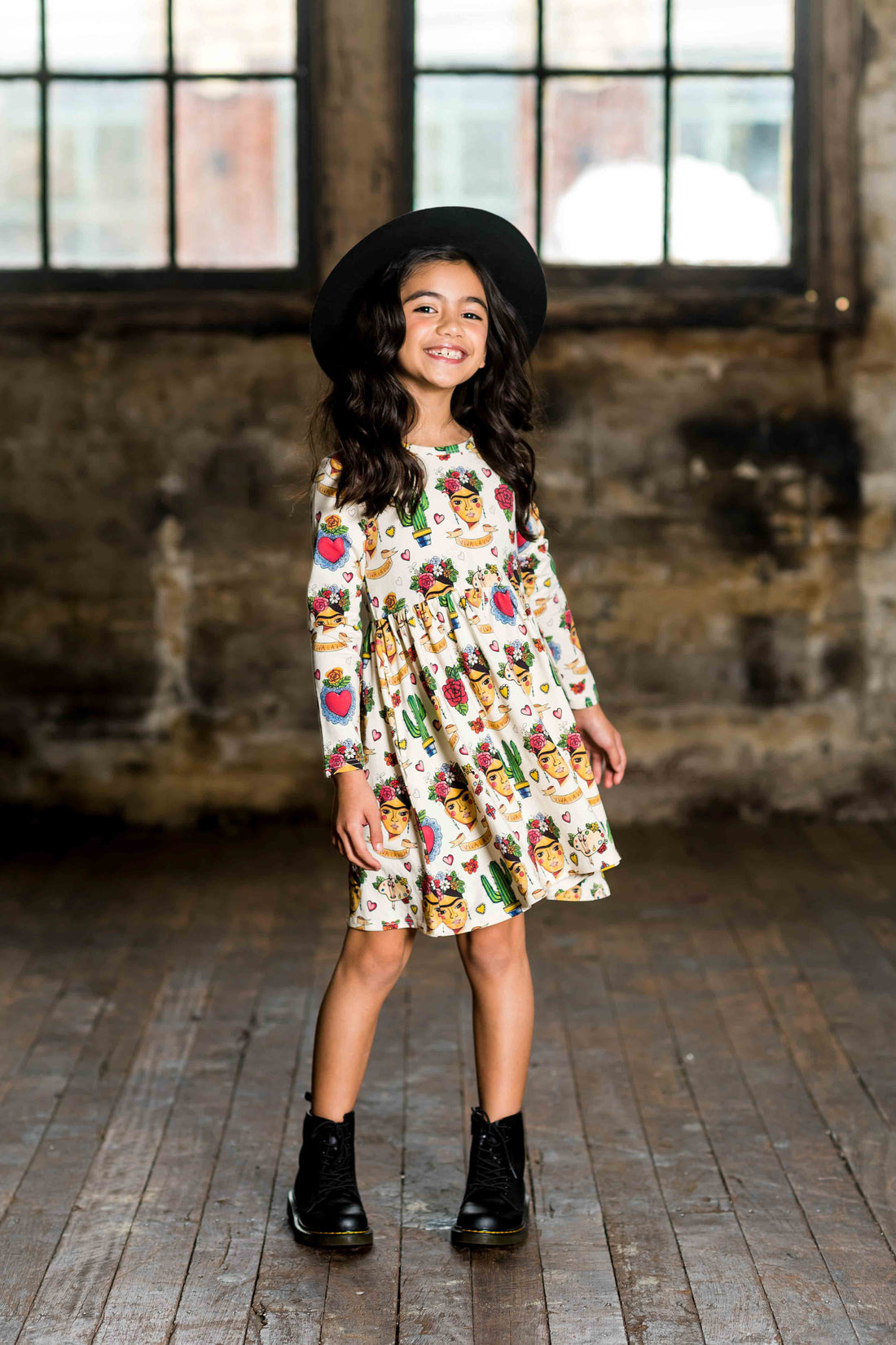 Rock Your Baby Floral Viva La Vida Long Sleeve Dress